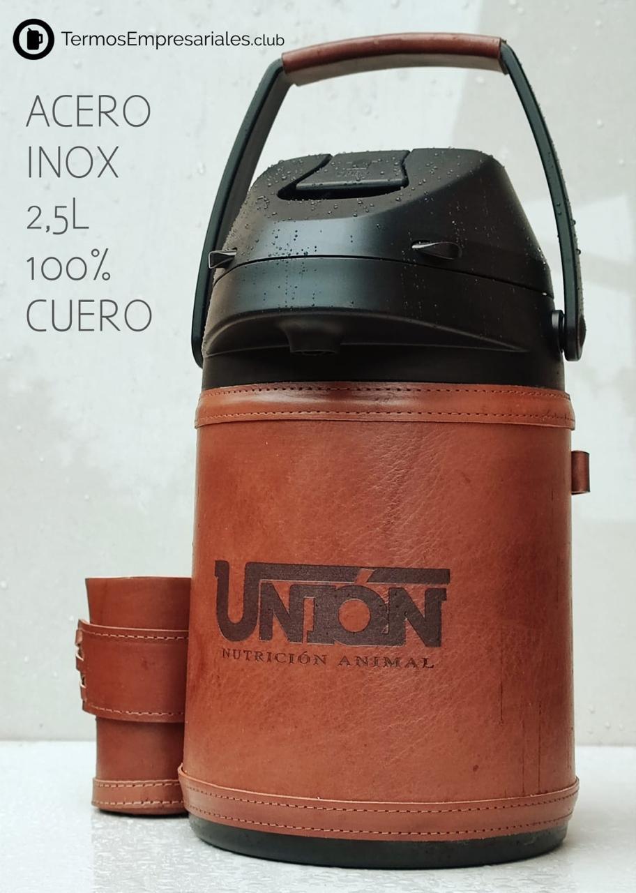 Termo Cuero Natural 2,5L